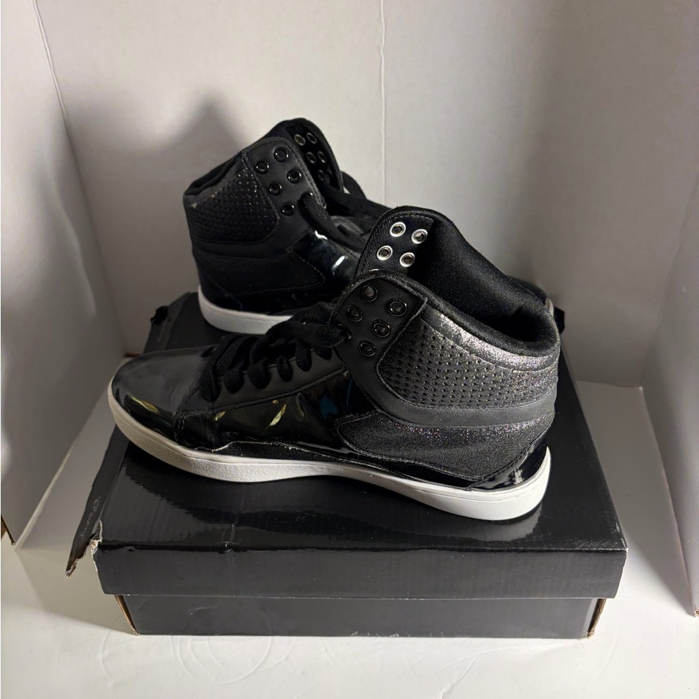 Pastry Black and Metallic High-Top Sneakers